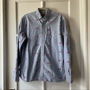 Urban outfitters Blue Oxford printed dress shirt